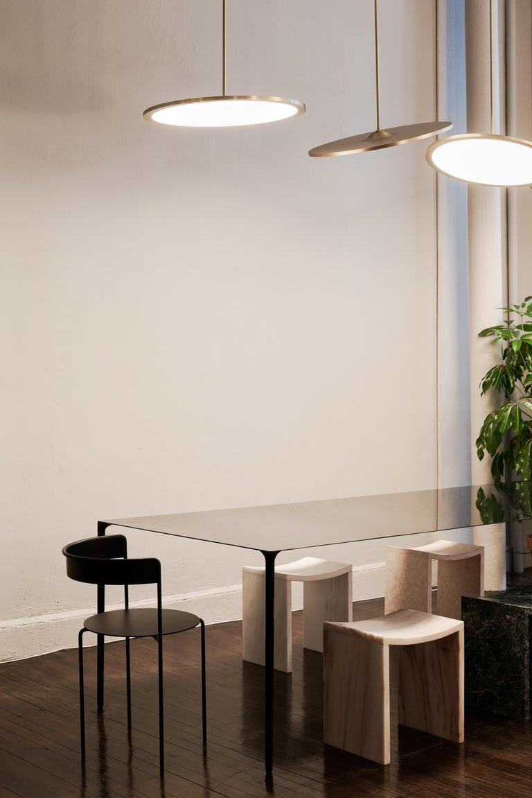 Nix Round Pendant Light in Brass by Matter Made For Sale at 1stDibs