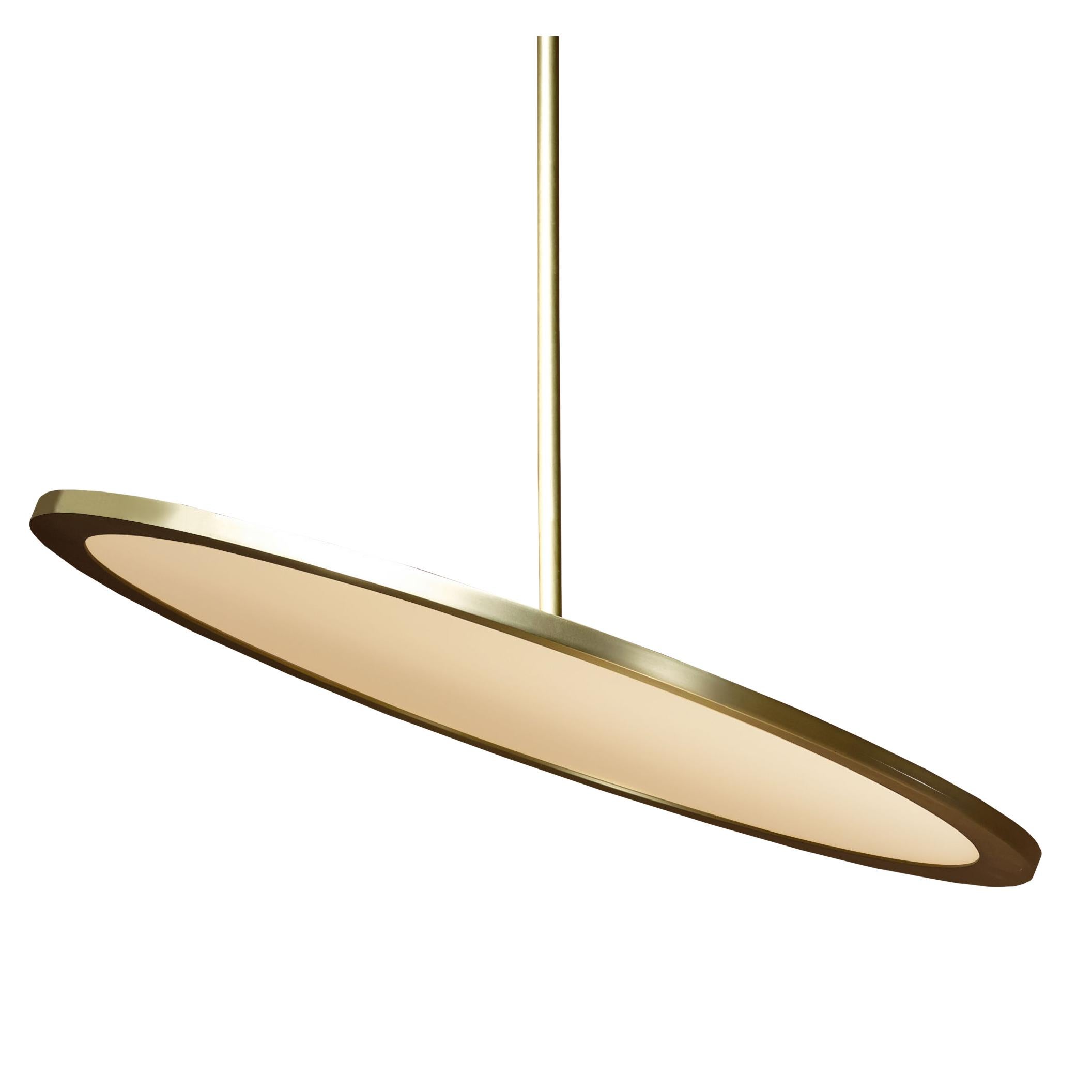 Nix Round Pendant Light in Brass by Matter Made For Sale