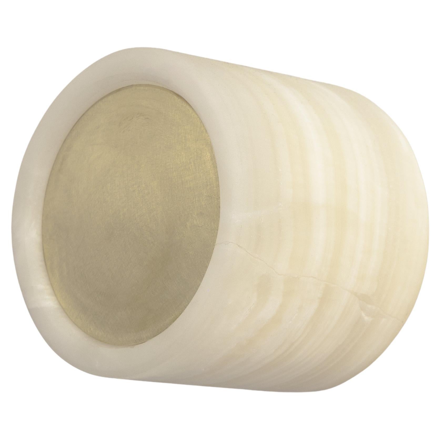 Nix Wall Sconce in Brushed Brass & Onyx by Nuumbra For Sale