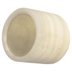 Nix Wall Sconce in Brushed Brass & Onyx by Nuumbra