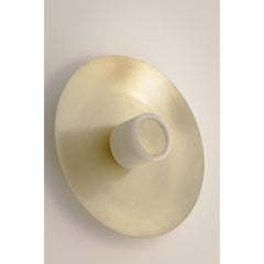 Nix Wall Sconce in Onyx with Brushed Brass Plate by Nuumbra