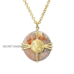 NIXIN Jewelry A Walk on the Moon Australian Opal Necklace in Gold with Diamonds