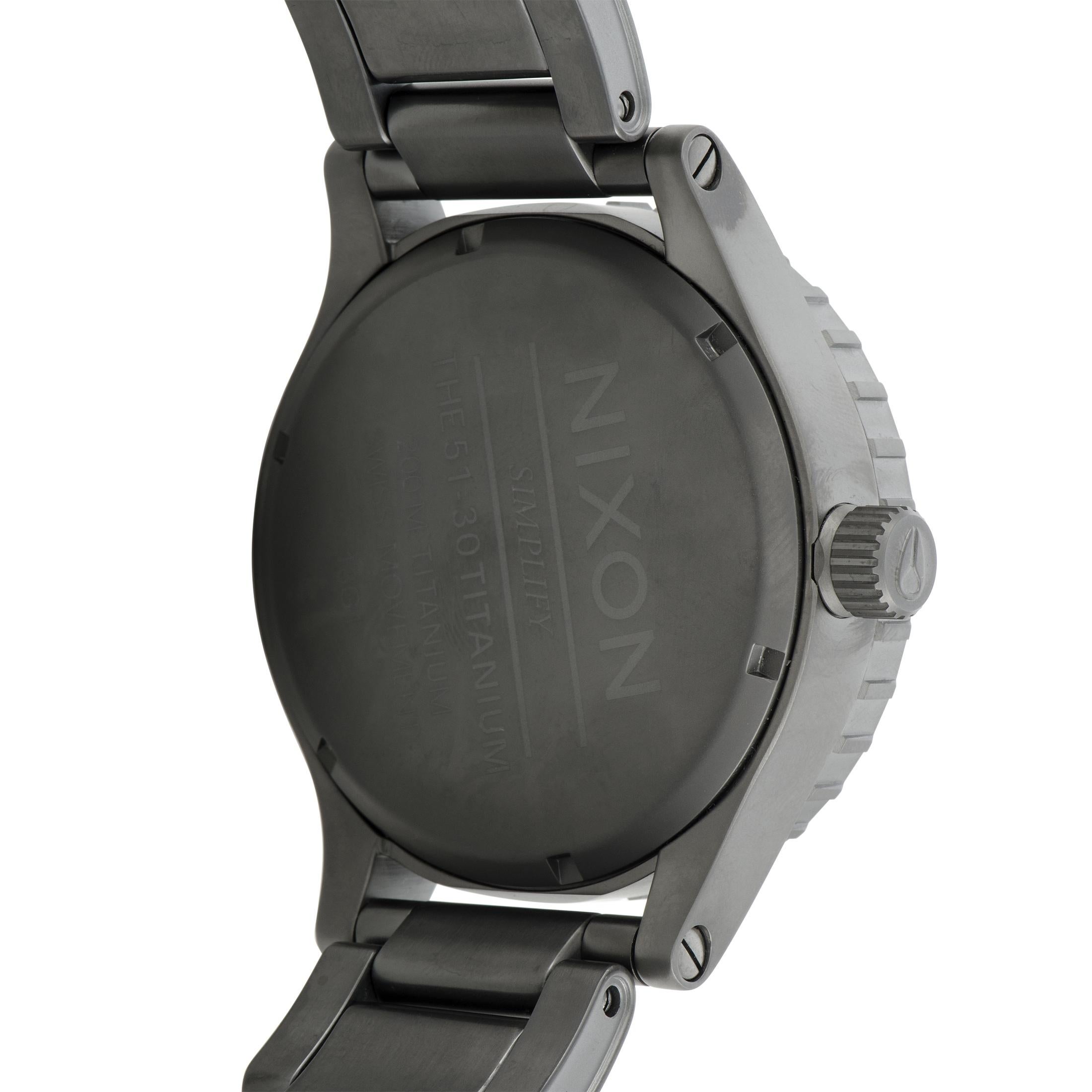 Nixon 5130 TI Gunmetal Watch A3511418 at 1stDibs nixon 5130