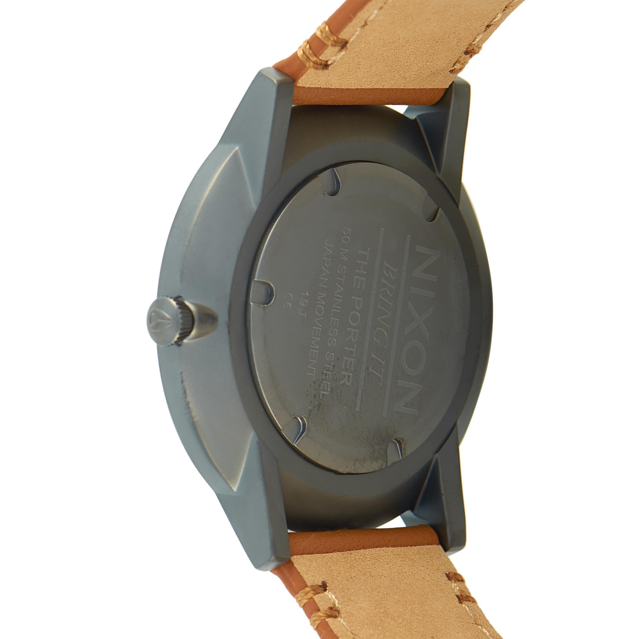 nixon porter leather watch