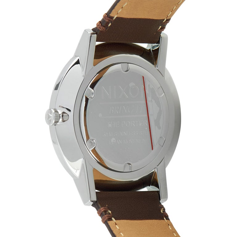 Nixon - Porter Leather 40mm Green Ombre / Black - Orologio Uomo