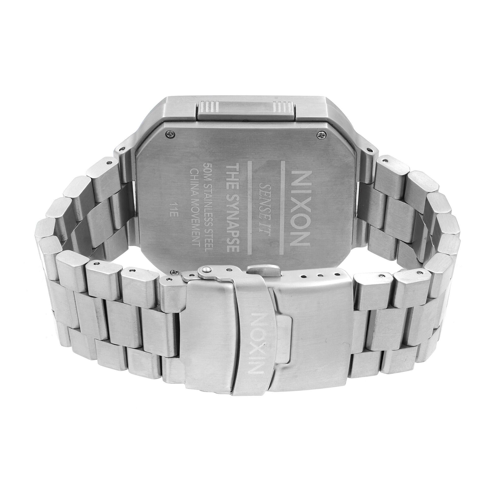 Nixon Synapse Sensor Digital Steel Quartz Men's Watch A323-000 In New Condition For Sale In New York, NY