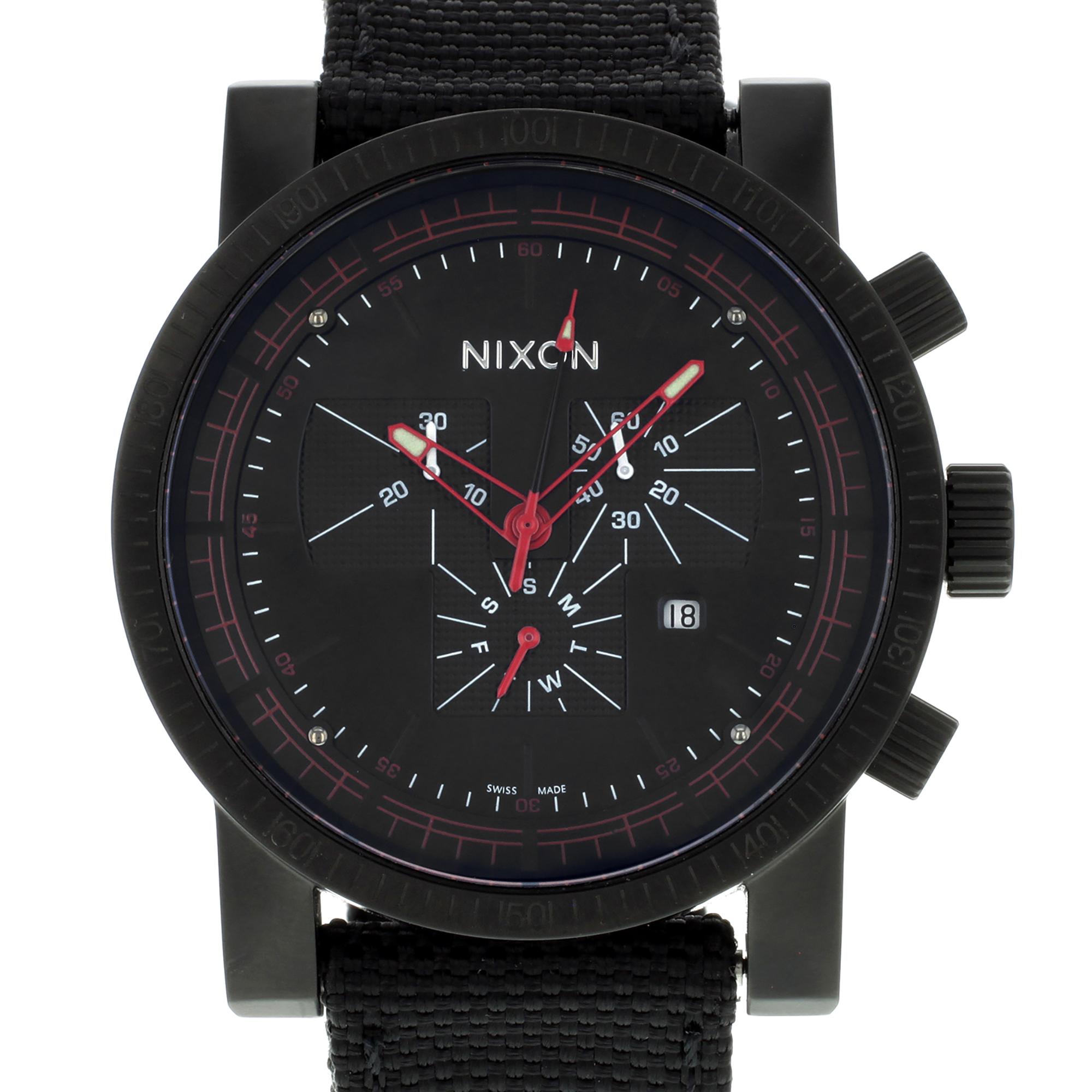 This display model Nixon The Magnacon A079001-00 Watch. The watch can have minor blemishes during store display and handling.  This watch comes with a Chronostore presentation box and authenticity card.
Details:
Brand Nixon
Model Number