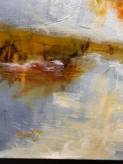 Velvet Horizon: Abstract Impressionist Landscape