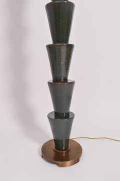 "Lámpara de pie de cerámica azul y verde "Nizwa