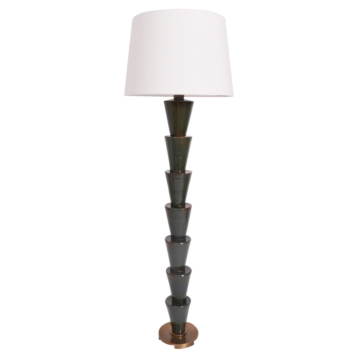 Lampadaire Nizwa en céramique bleue et verte