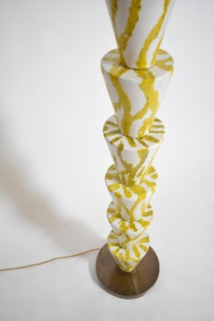 “Nizwa” white and yellow floor lamp, Barracuda edition.