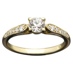 14 Karat Gelbgold Diamant-Ring