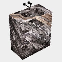 Njord - Ribbed Marble Bathroom Vanity - Grey Galaxy