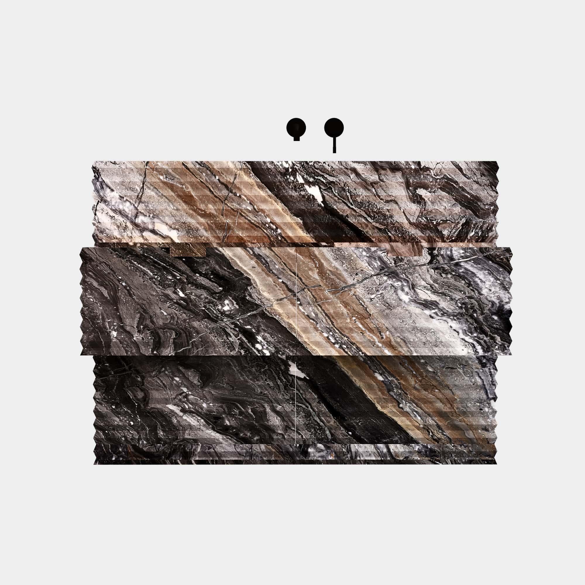Vanity de salle de bains Njord - Gris Galaxy - Large en vente 1