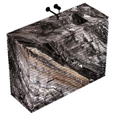 Njord - Ribbed Marble Bathroom Vanity - Grey Galaxy - Large