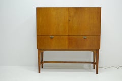 NK Bar Cabinet with Golden Mirror Inside, circa 1950s
