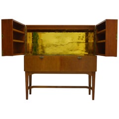 NK Bar Cabinet with Golden Mirror Inside, circa 1950s