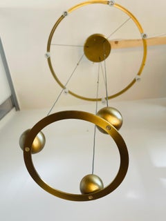 Nlicht Lamp, Adjustable Chandelier by N Licht Germany, Brass Pendant Unique Lamp
