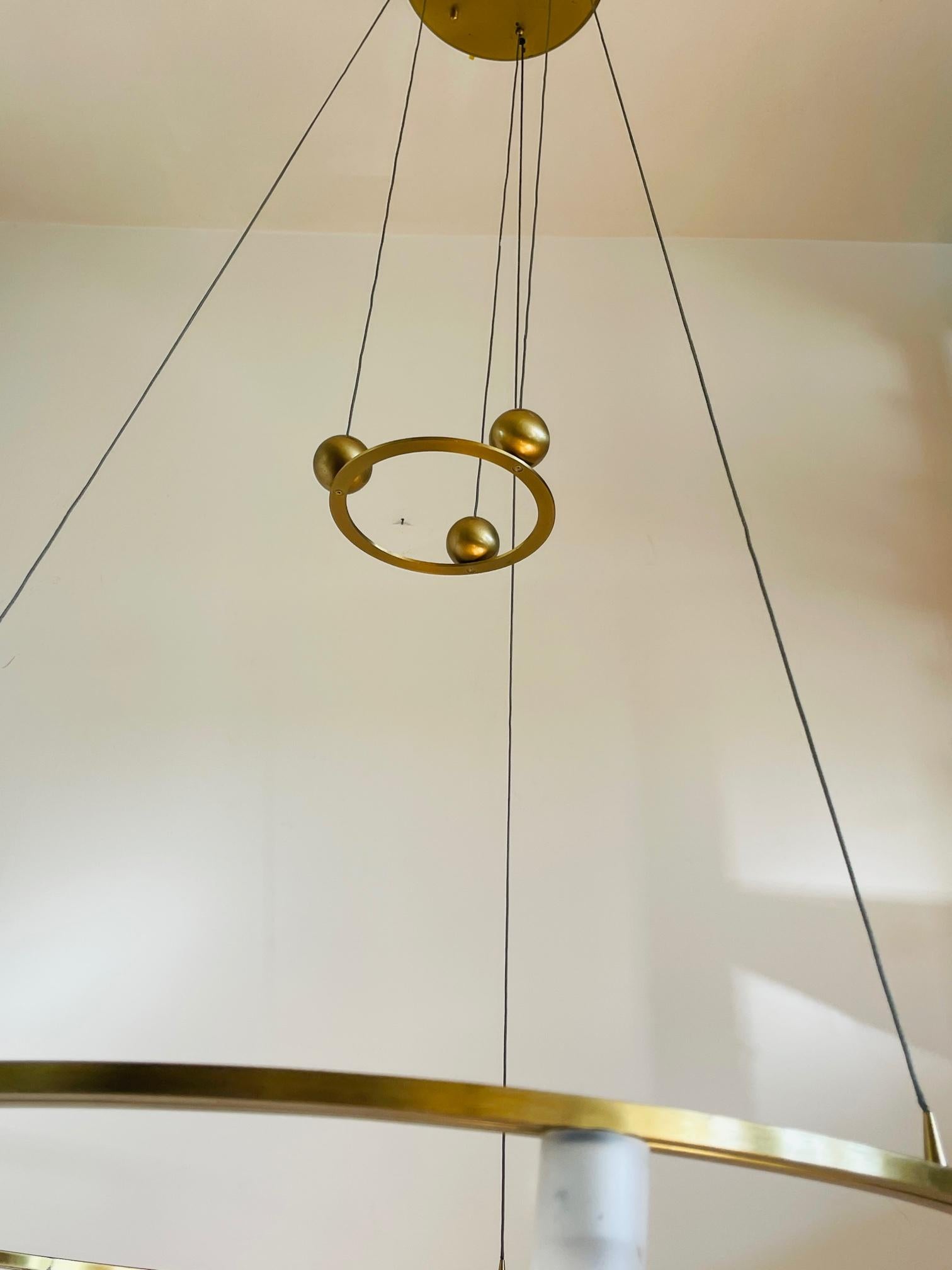Modern Nlicht Lamp, Adjustable Chandelier by N Licht Germany, Brass Pendant Unique Lamp For Sale