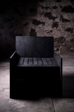 NM Lounge Chair in Solid Black Pine by No Age Studio