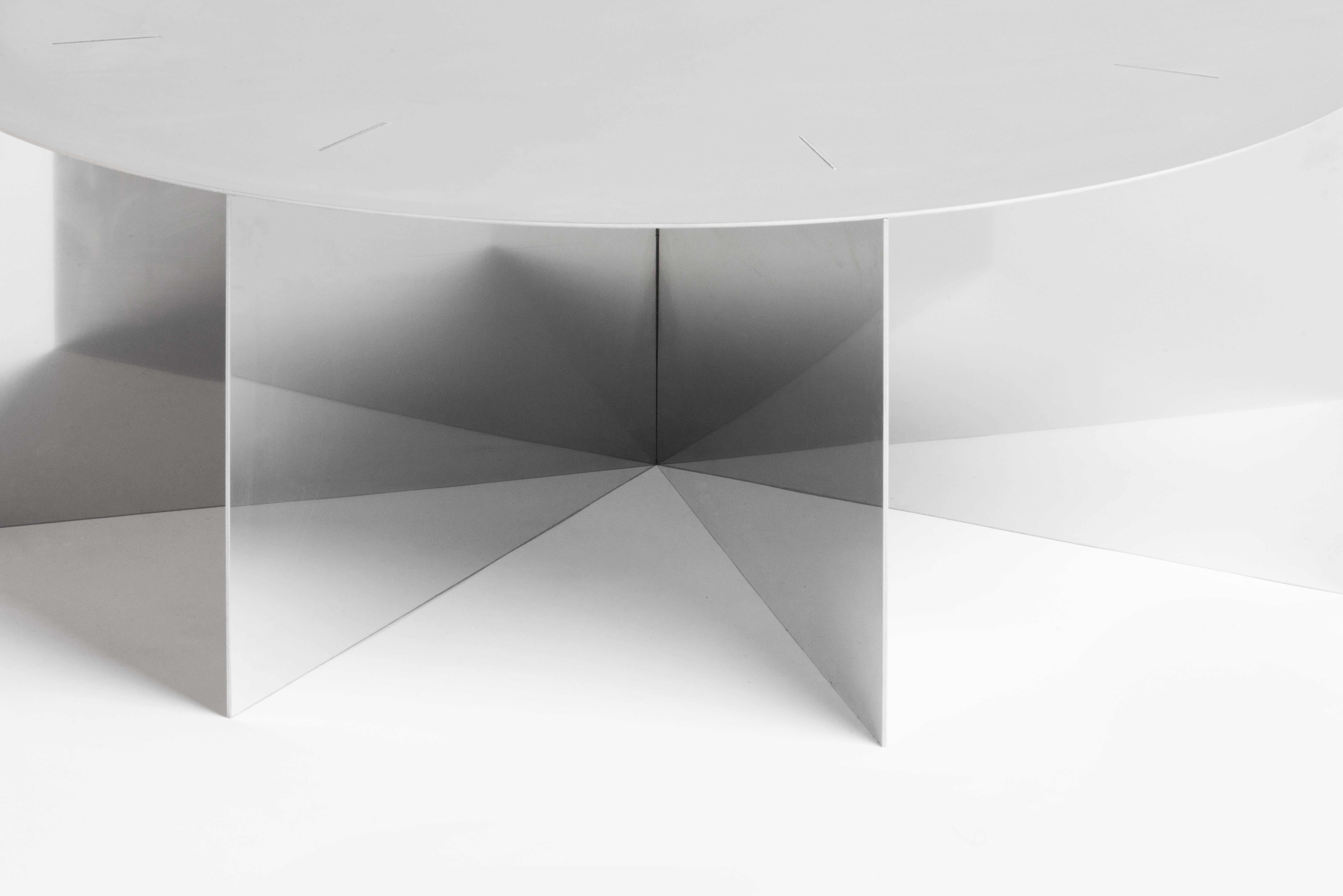 Minimalist NM02  stainless steel coffee table For Sale