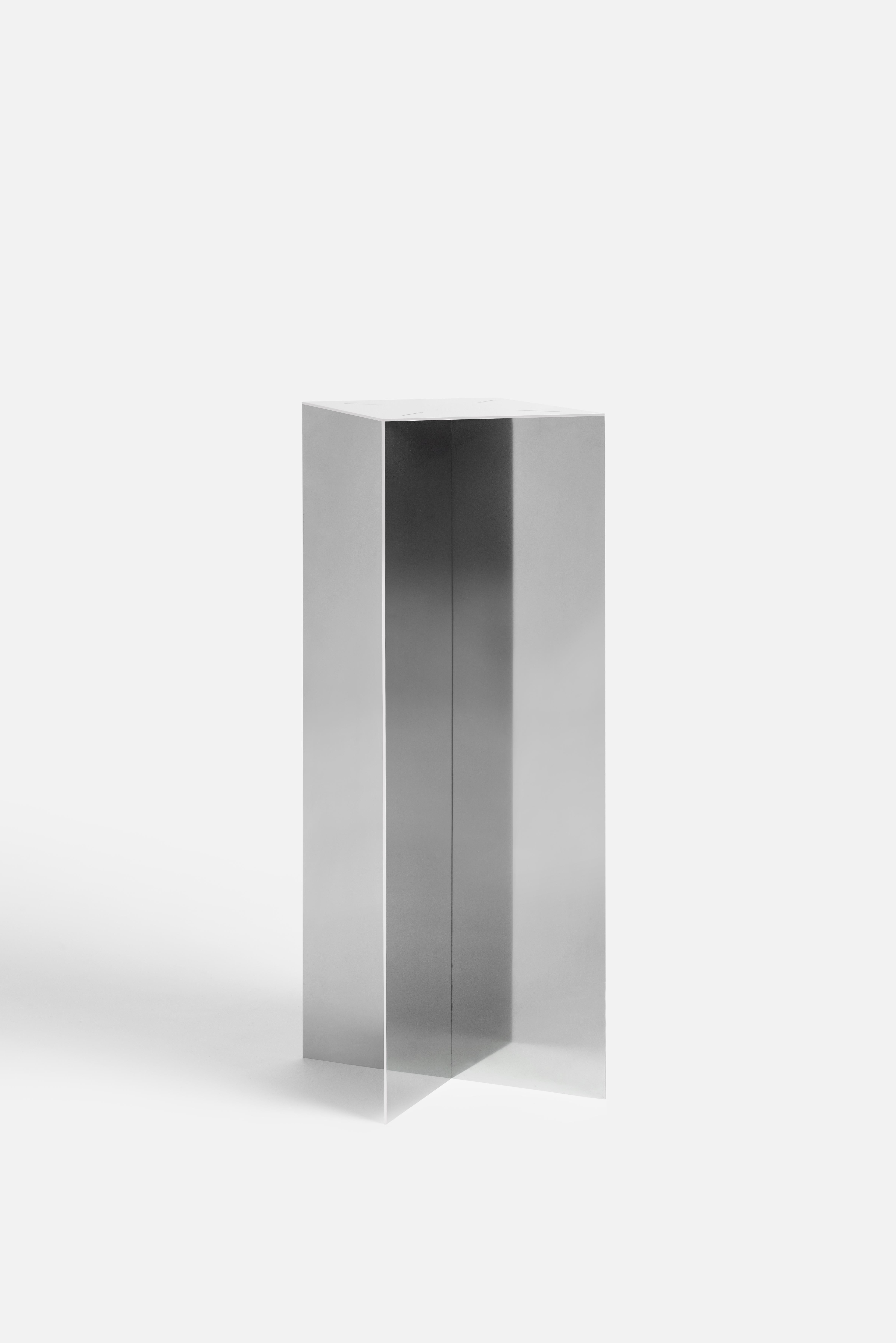NM03 Podium by NM3
Dimensions: W 30 x D 30 x H 90 cm
Materials: BA stainless steel

3mm stainless steel, dry joint, podium.

NM3 is an office for architecture and design based in Milan run by Nicolò Ornaghi, Delfino Sisto Legnani and Francesco