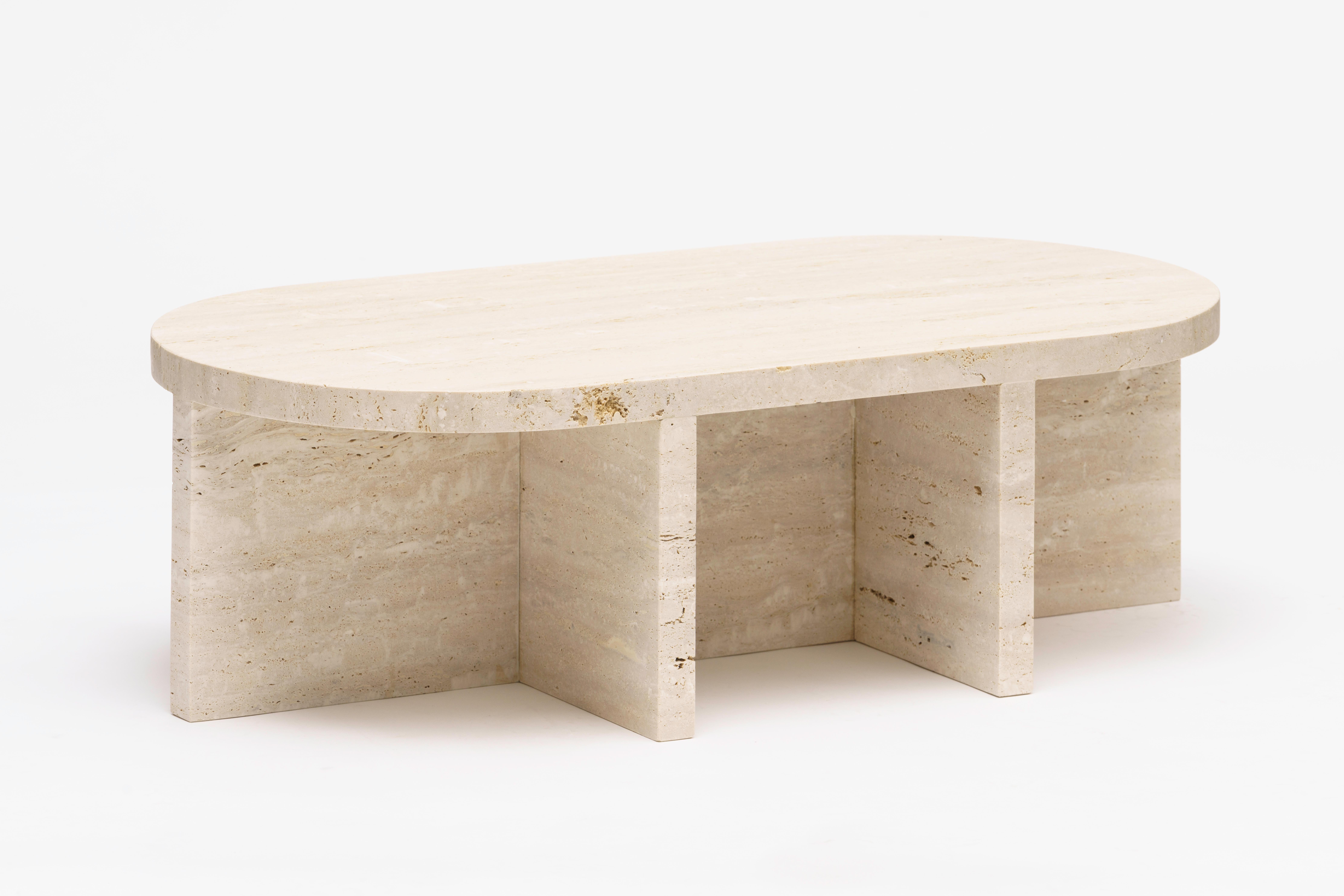 NMTR coffee table by NM3
Dimensions: W 40 x D 80 x H 25 cm
Materials: travertine

30mm travertine coffe table.

NM3 is an office for architecture and design based in Milan run by Nicolò Ornaghi, Delfino Sisto Legnani and Francesco Zorzi.
NM3