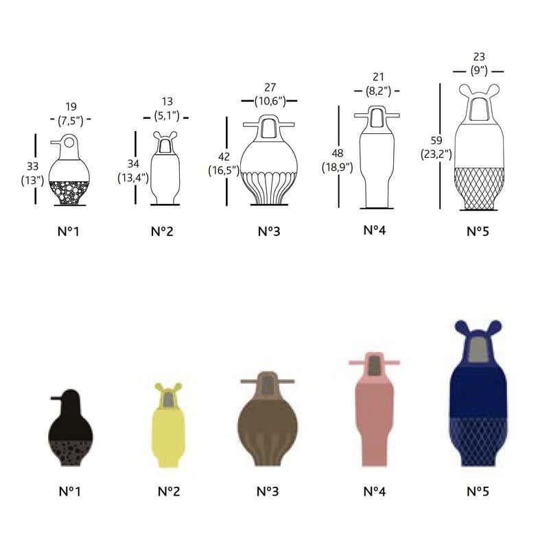Nº 1 Zeitgenössische Vase aus glasierter Keramik Schwarz Showtime Kollektion im Angebot 3