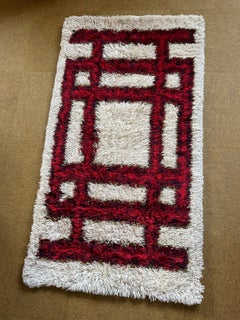 No. 1 Danish Modern Pop Art Wool Rya Rug by Hojer Eksport Wilton, 1960s, Denmark