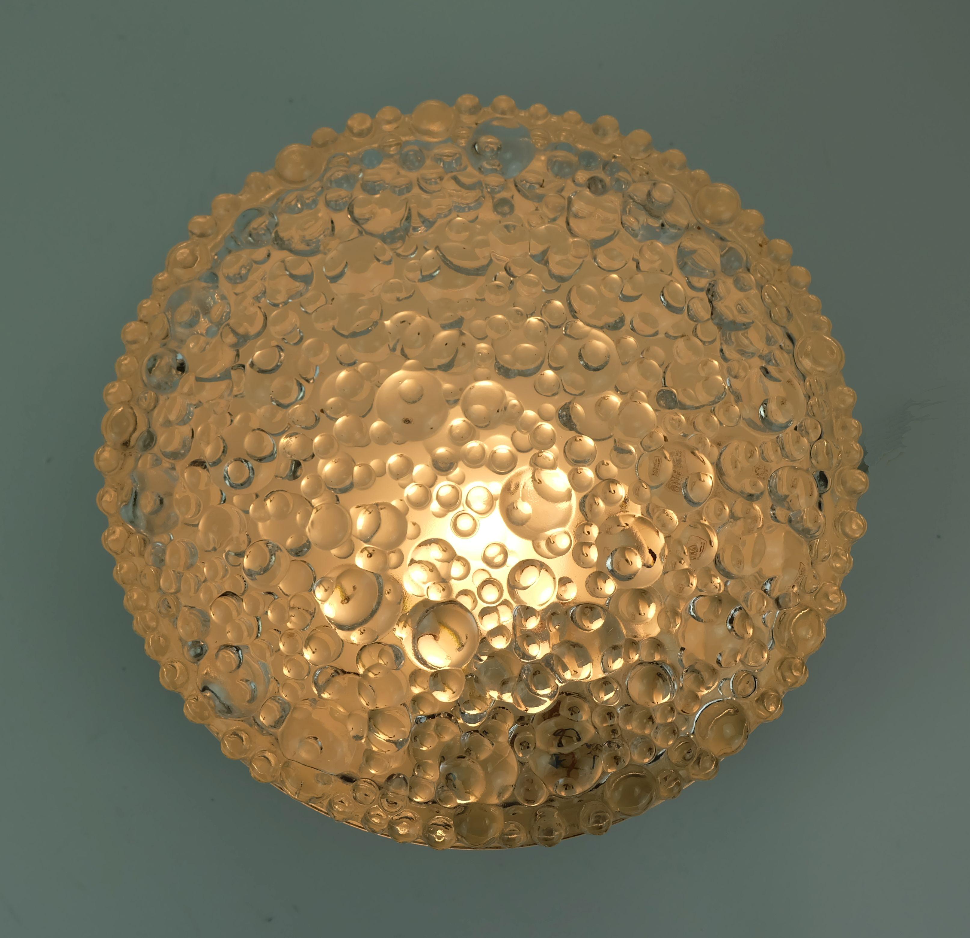 no. 1 of 2 - STAFF ceiling lamp or wall lamp model A 226 bubble glass 60s 70s For Sale 4