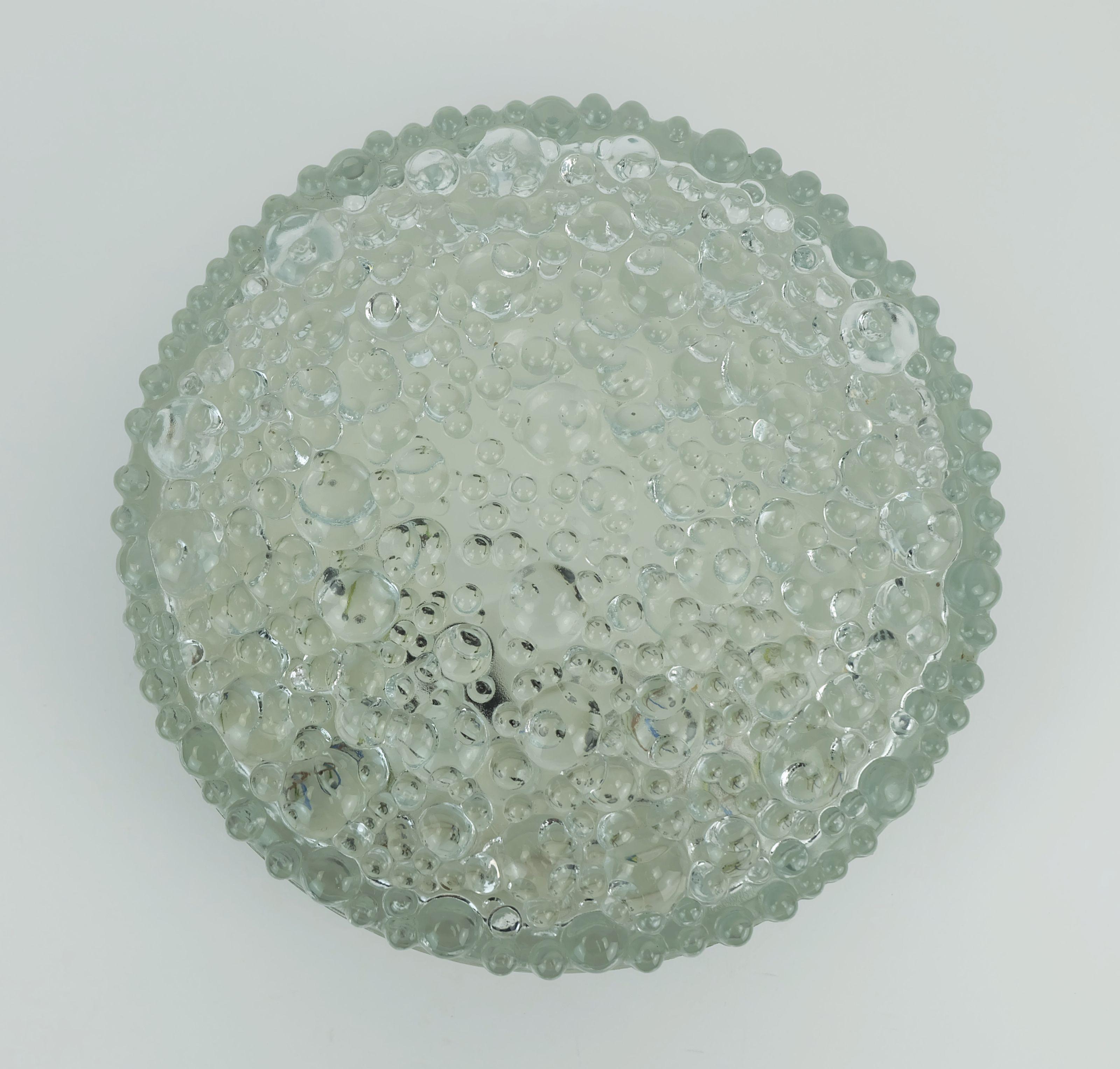 Metal no. 1 of 2 - STAFF ceiling lamp or wall lamp model A 226 bubble glass 60s 70s For Sale