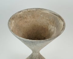 no 1 of 3 - gray spindel PLANT POT mid century architectural planter willy guhl