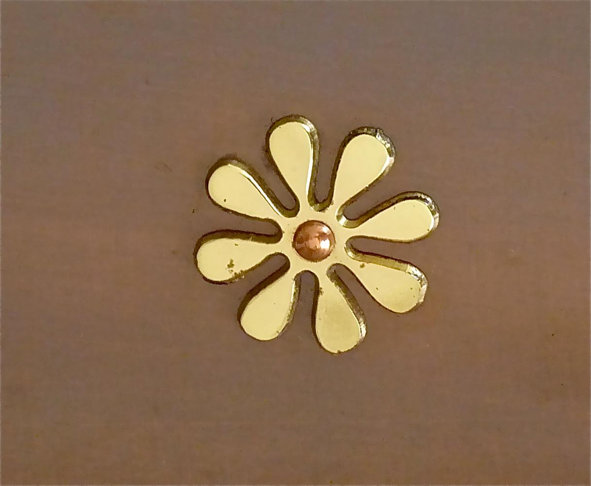 No. 1 Umbrella Stand Copper Brass Flowers by Vereinigte Werkstätten München 1955 5