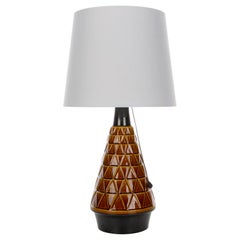 NO. 1050 Ceramic Table Lamp by Einar Johansen for Soholm, 1960s, Shade Incl