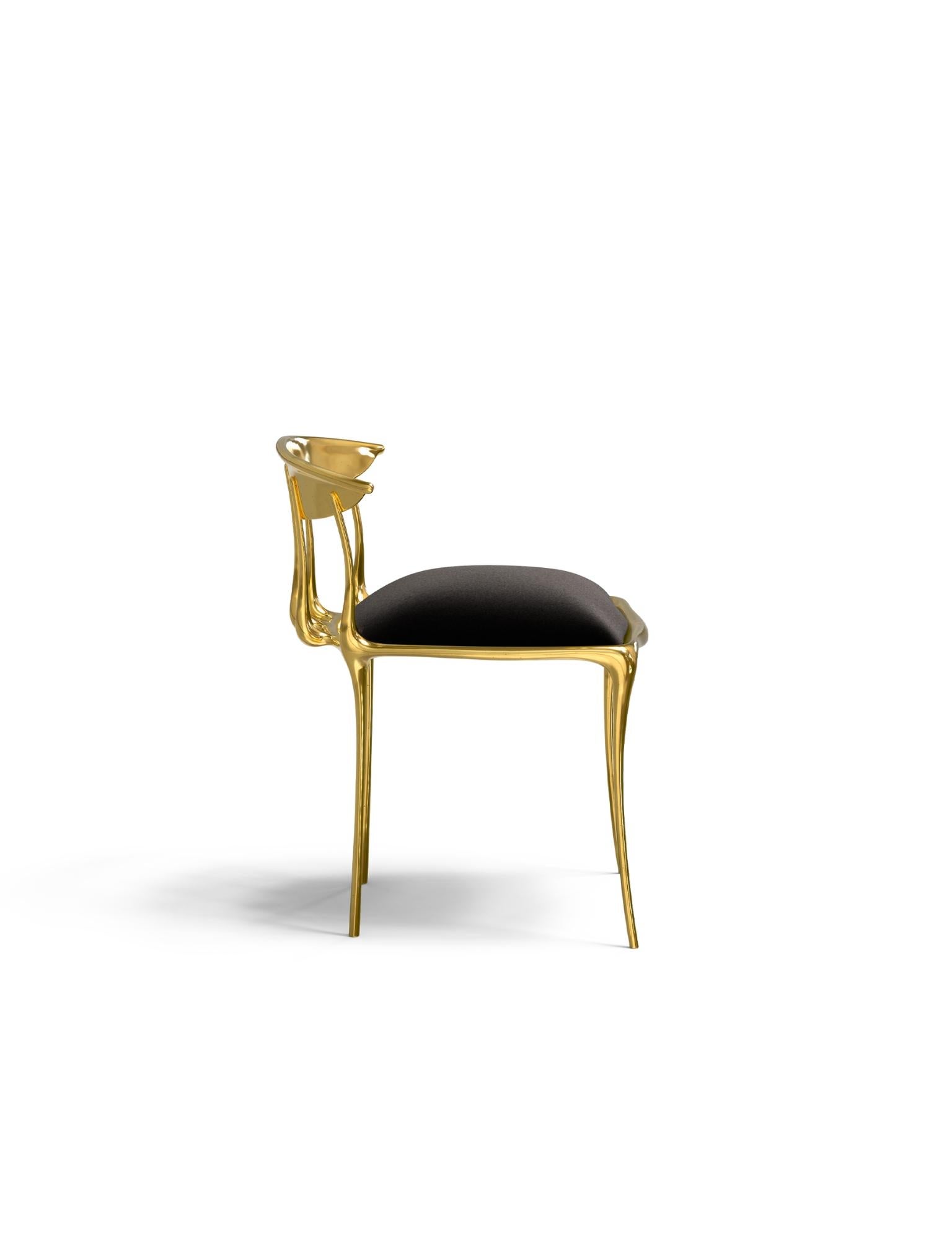 Nº11 Stuhl - Handgefertigt aus massivem Messing und lackiert - Boca Do Lobo im Angebot 4