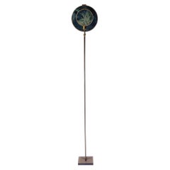 No. 11 Circle Blue Grey Contemporary Art Floor Lamp by Sander Bottinga