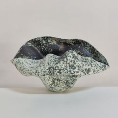 Nr. 159 Breite gewellte Form mit gesprenkelter Glasur, Keramik-Skulptur-Gefäß