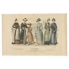 N. 1665 Stampa antica di moda, 1890