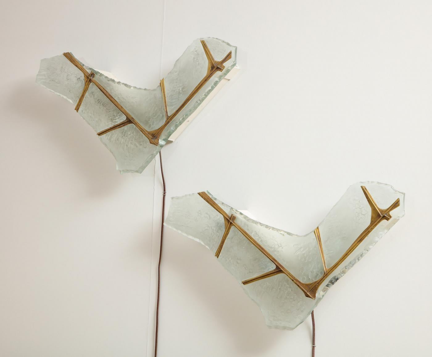 Mid-Century Modern No. 1844, Rare Pair of Sconces by Max Ingrand for Fontana Arte