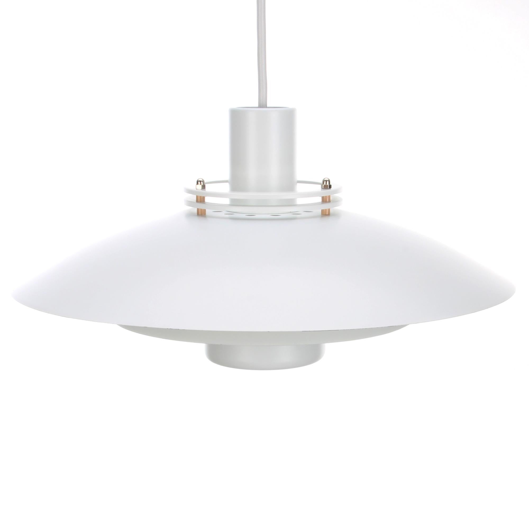 Late 20th Century No. 19151 White Lamp by Danish Form-Light, 1970s Minimalist Hanging Light