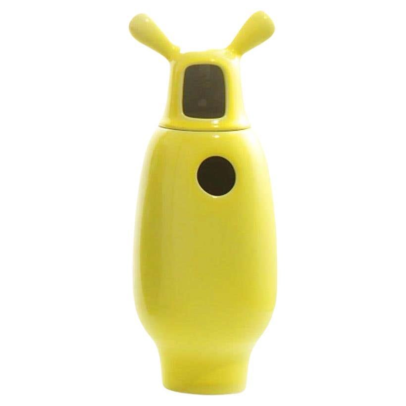 Nº 2 Contemporary Glazed Ceramic Yellow Showtime Vase Collection For Sale