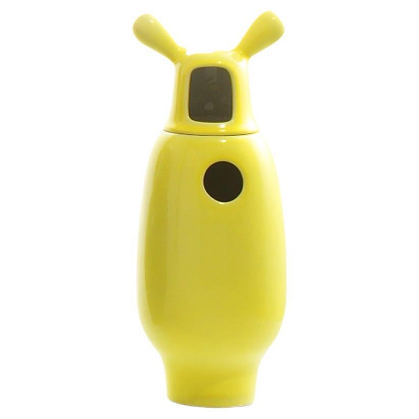  Contemporary Glazed Ceramic Yellow Showtime Vase  by Jaime Hayon Spanish design For Sale