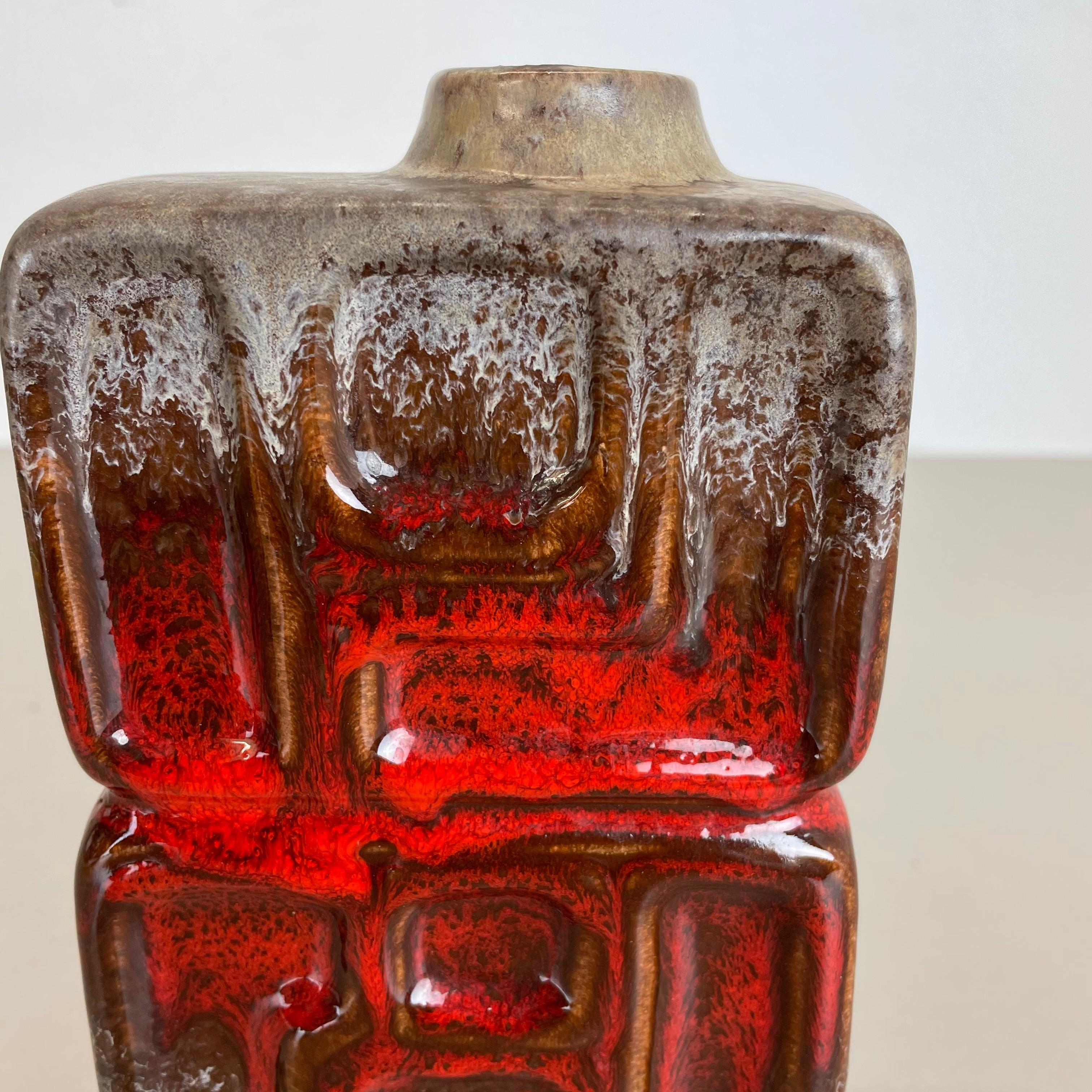 No 2 Fat Lava Ceramic Vase di Strehla Ceramic, DDR Germania, anni '70 in vendita 7