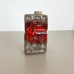 No 2 Jarrón de cerámica de lava gorda de Strehla Ceramic, RDA Alemania, años 70