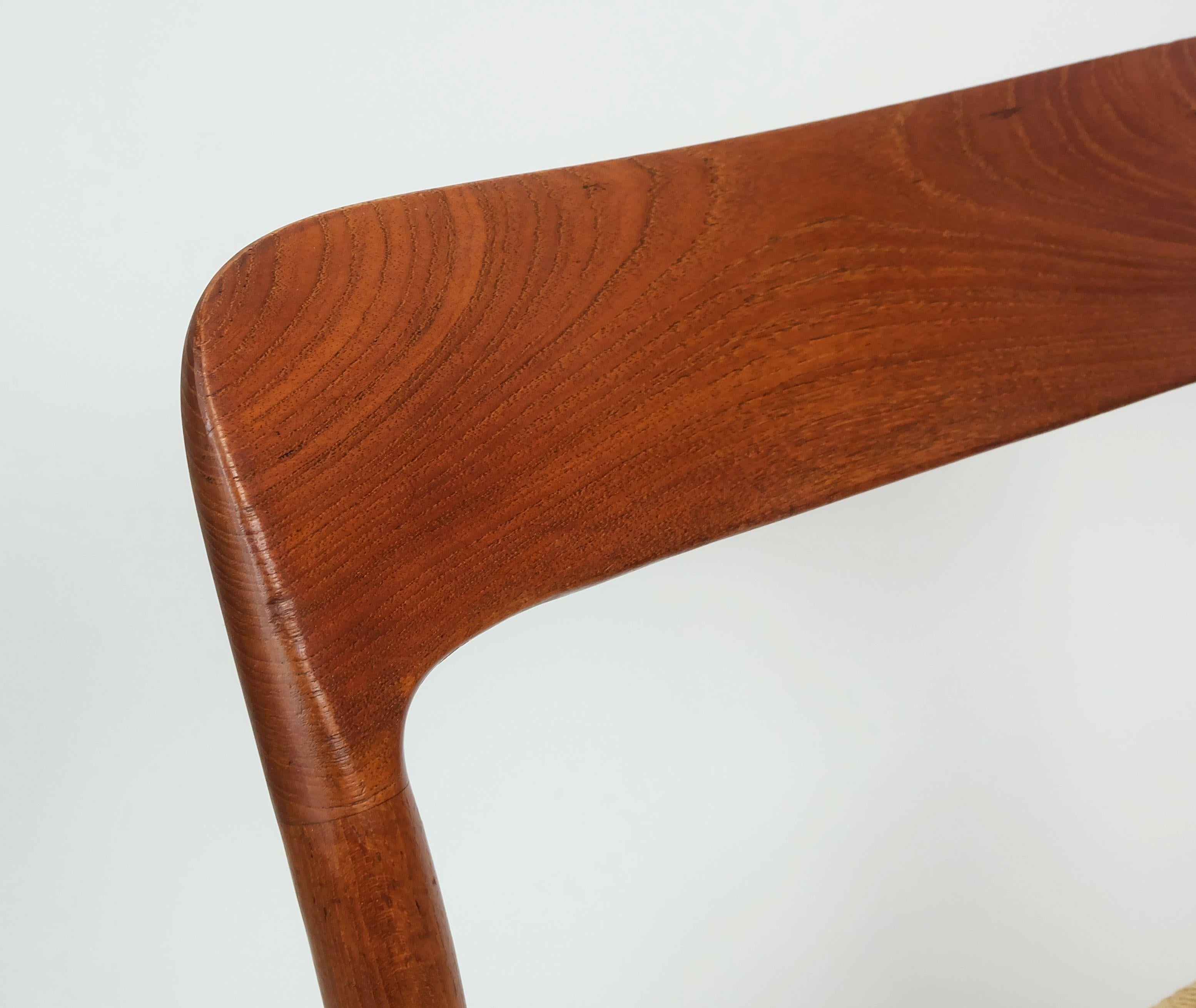 no. 2 of 2  danish modern CHAIR nr. 75 niels o. moeller teak seat papercord 1954 1