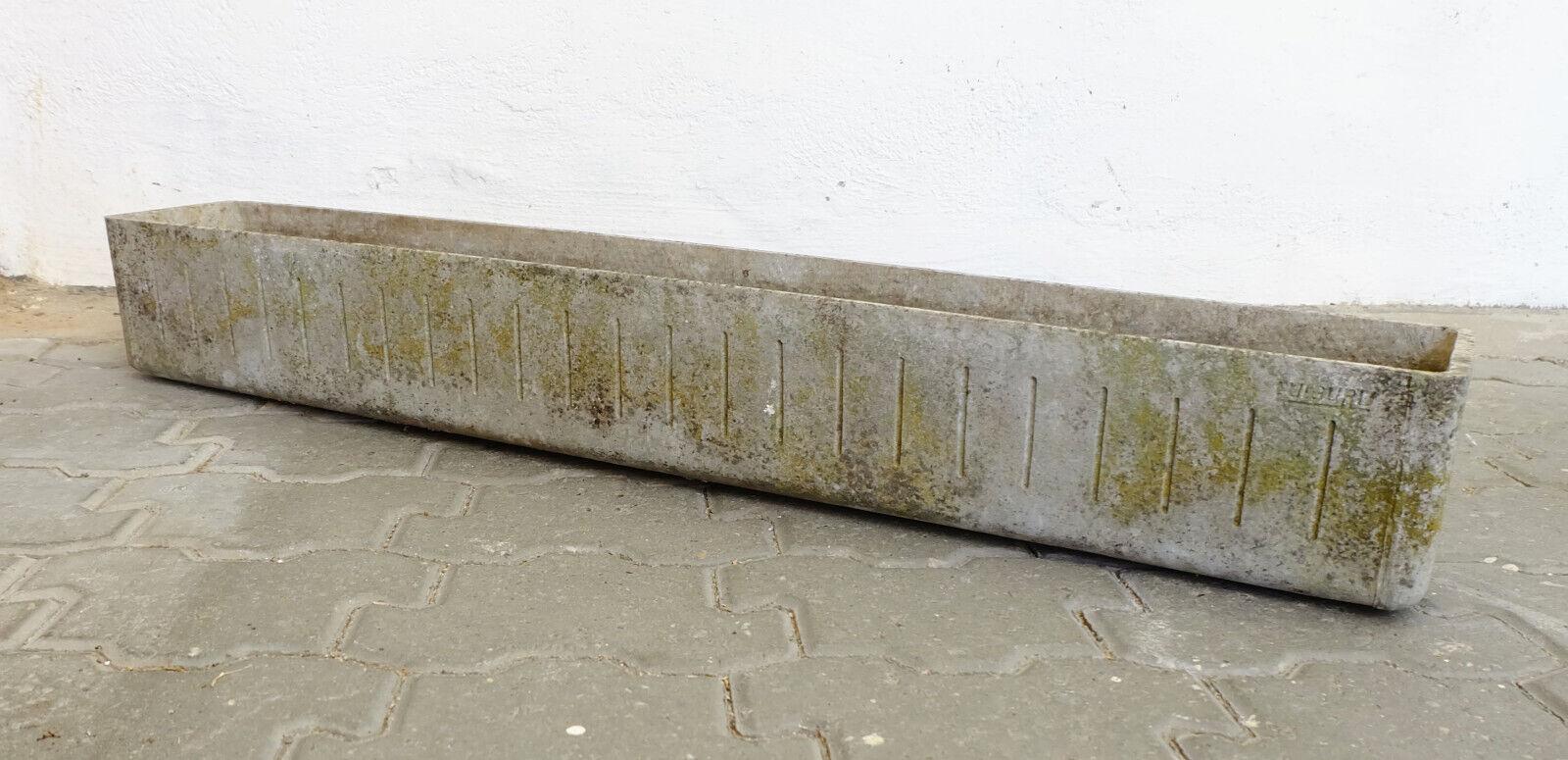Cement no 2 of 2 - rectangular 100cm mid century fiber cement PLANTER willy guhl era
