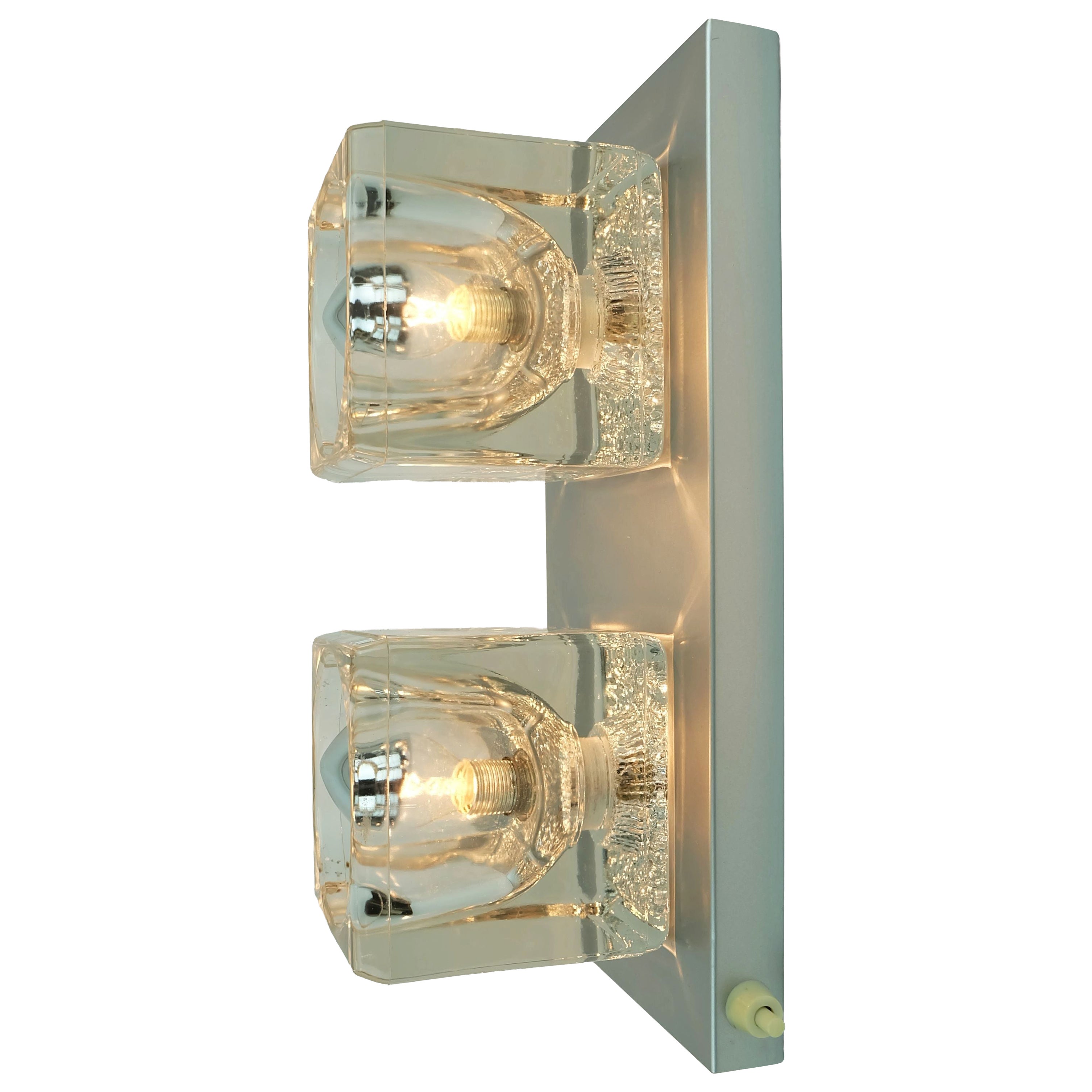 no. 2 de 2 : SCONCE vintage midcentury peill
putzler avec 2 cubes en verre 60s/70s