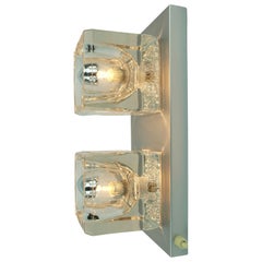 no. 2 di 2: SCONCE vintage di metà secolo di Peill & Putzler con 2 cubi di vetro anni '60/'70