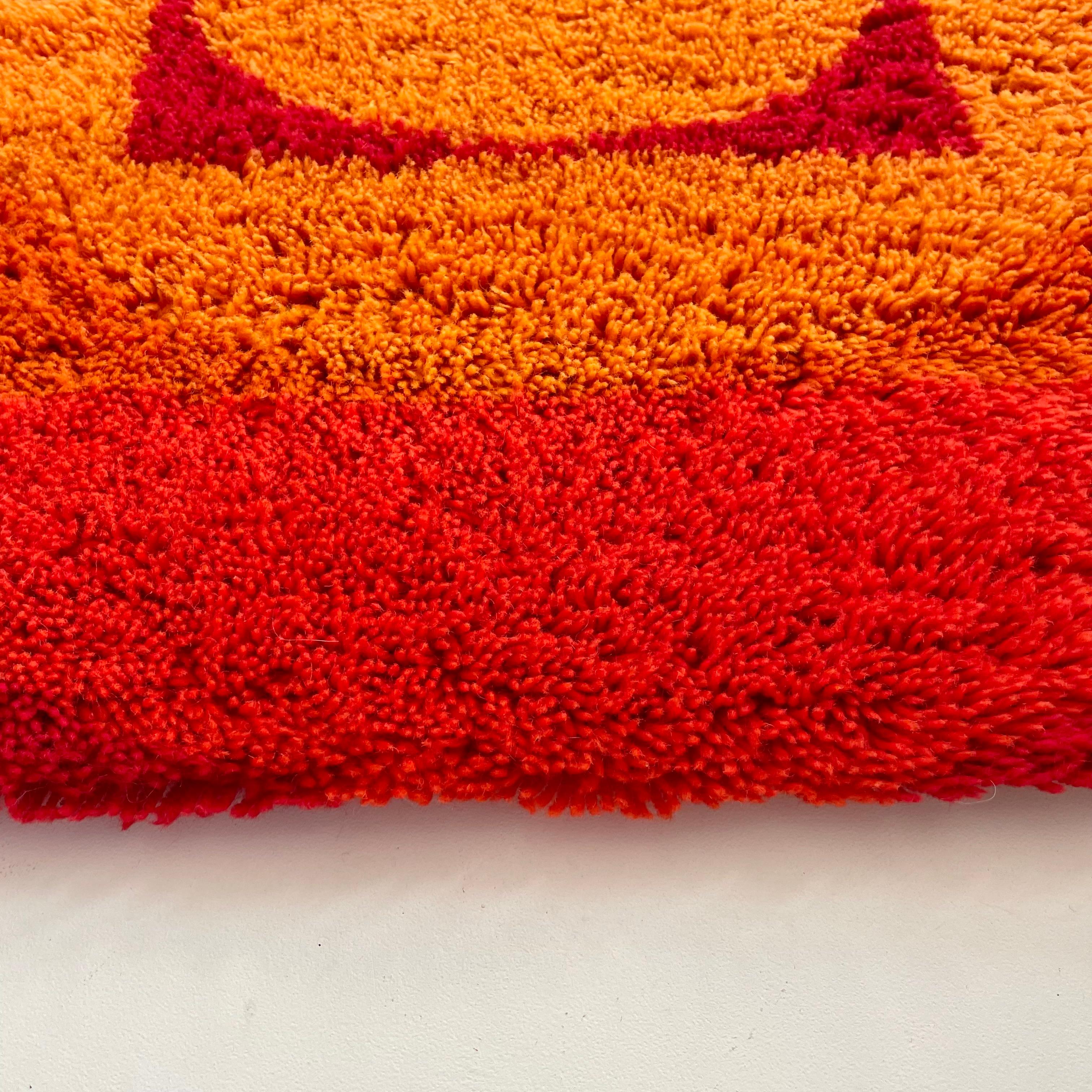 No 2 Varia Set 84x84cm Tapis mural par VERNER PANTON attrib pour Vorwerk Allemagne 1970 en vente 8