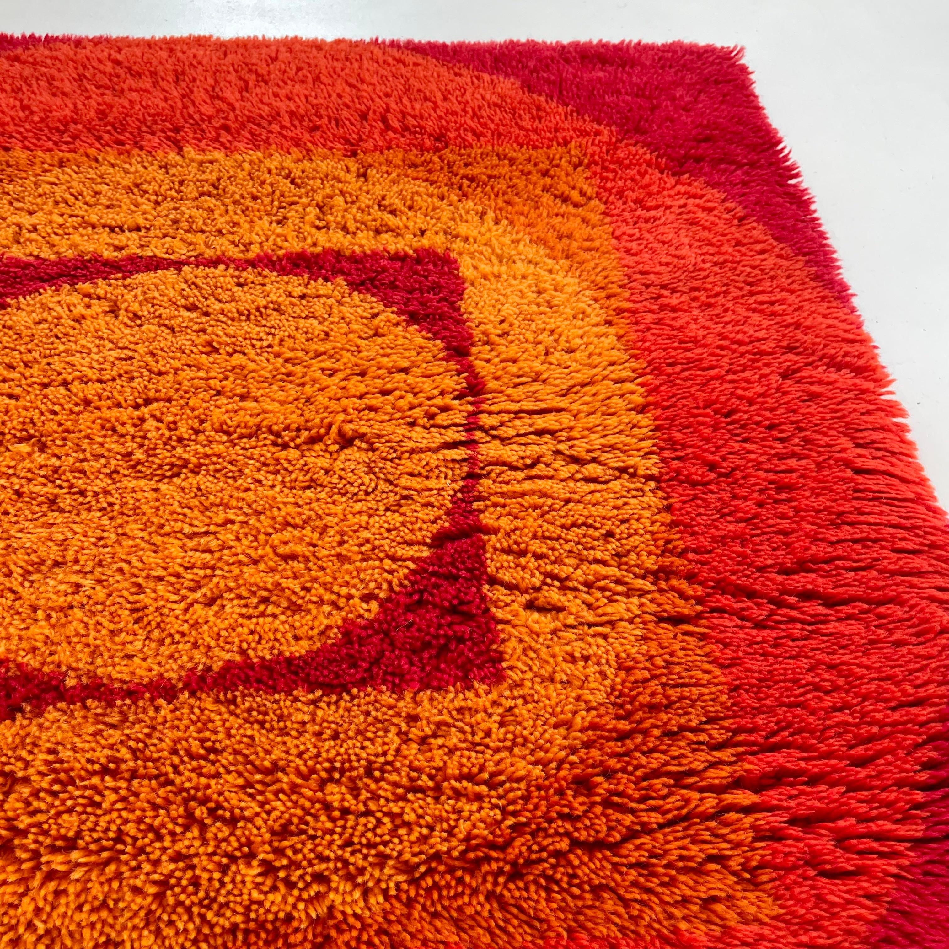 No 2 Varia Set 84x84cm Tapis mural par VERNER PANTON attrib pour Vorwerk Allemagne 1970 en vente 9